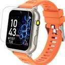Kids Smart Game Watch with 24 Games HD Touch Screen Video Camera Music Player Pedometer Flashlight Alarm Clock 12/24 hr, Gifts for 5-12 Year Olds Boys Orange