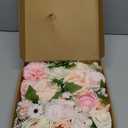 AGIRL Rose Artificial Flowers Combo Fake Flowers Pink Roses Silk Flowers with Stems for DIY Bridal Wedding Bouquets Centerpieces Arrangements Table Party Baby Shower Home Decor