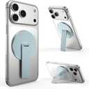2 x Magnetic Phone Grip with Kickstand, 3-in-1 Ultra-Slim Stand, Blue