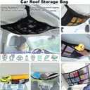Car Ceiling Cargo Net for SUV,35.4"X25.6"Car Ceiling Storage,Load Capacity Automotive Cargo nets Interior Accessories for Van,Double-Layer Mesh Automotive Roof Camping Essentials