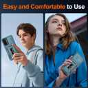 For Samsung Galaxy A26 Case with [2 Pack] HD Screen Protector & Slide Camera Cover, Rotation Ring Kickstand [Military Grade] Shockproof Protective Case for Galaxy A26 5G- Light Blue