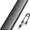 Aluminum M.2 NVMe Enclosure,USB 3.2 Gen2 10Gbps Tool-Free ,SSD Enclosure for PCIe M-Key,Nvme USB Adapter Support UASP Trim for 2280 2260 2242 2230(Sata Protocol NOT Supported)
