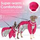 AOFITEE Small Dog Coat Warm Dog Jacket Winter, Windproof Dogs Winter Coat with Harness Built in, Reflective Turtleneck Dogs Puffer Jacket Snowsuit, Full Body Fleece Coats for Small Medium Large Pet