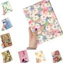 Floral Case for iPad 6th 5th Generation Air/Air2 9.7" Case Flower Pattern Cute Slim Leather Folio Smart Cover with Pencil Holder Auto Sleep/Wake, Color D