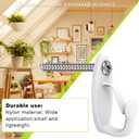 SELEWARE 30PCS Screw in Hooks for Hanging Outdoor String Lights, Windproof Christmas Light Hanger Hooks, Gray-White Wall Hooks for Patio Gazebo Fence to Hang Party Fairy Wire Lights, Wind Chimes