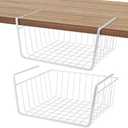 Under Shelf Basket Undershelf Storage Basket Pantry Shelf Organizer Metal Under Cabinet Shelf Hanging Storage Bin Slides Cabinet Shelves for Kitchen Pantry Storage Space Saving