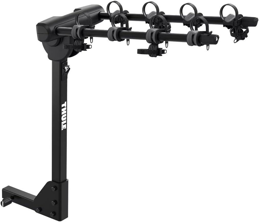 Thule Range hanging bike rack, Designed for RV travel, Carry 4 bikes, Integrated locks included, Arms fold when not in use