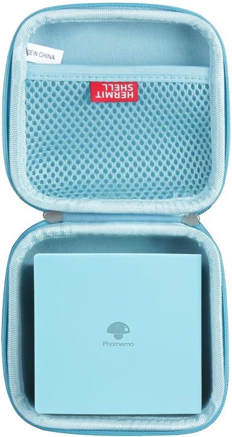 3 x Hermitshell Travel Case for Phomemo M02 / Phomemo M02 Pro/Phomemo M02S Mini Sticker Printer Maker (Light Blue) (Small)