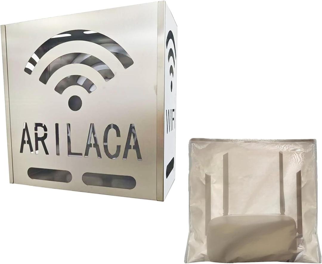Large WiFi Router Cover Jammer Signal WiFi Emf Blocker, Allows Uninterrupted Use - Faraday Cage Emf Protection WiFi Router DOX Hider Added Fabric Styles