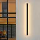 Modern Outdoor Wall Lights - 59inch Black Exterior Light Fixtures Wall, Porch Lights Outdoor Wall Sconce, Patio Long Strip Wall Light Fixtur Outside for Garage, House (1Pack-59Inch*2inch, 3000K Warm Light)