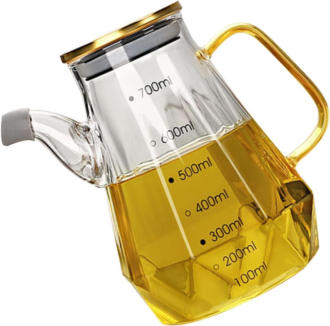 Diamond Oiler Oil Pour Bottle Water Carafes Honey Bottles Dispenser Bottles Oil Pot Oil Jug Salad Oil Dispenser Non Drip Oil Dispensers Tea Carafes Glass Salad Dressing