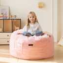 MAXYOYO Kids Bean Bag Chair, Stuffed Faux Fur Bean Bag for Toddler, Ultra Soft Floor Sofa with High-Density Foam Filling, Lazy Chair for Living Room, Playroom, Nursery Room (Standard)