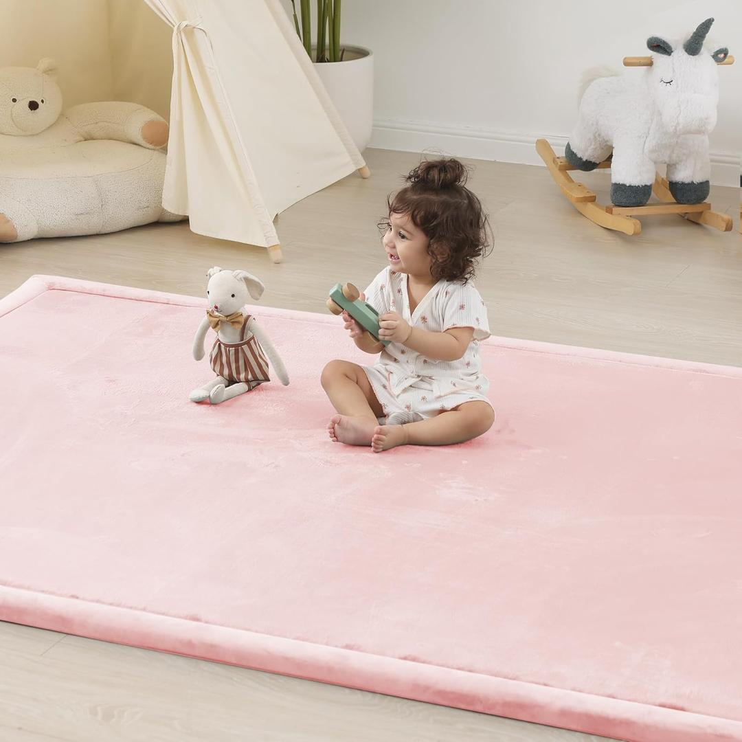 1.5" Thick Baby Play Mat for Floor,59x71 Padded Playpen Mat, Non-Slip