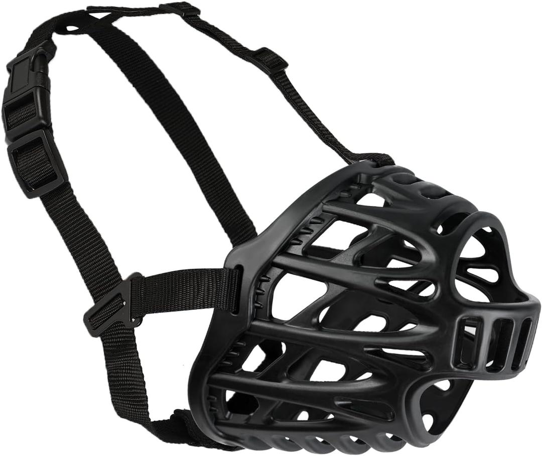 ODRIEW Dog Muzzle for Large Sized Dog - Medium Sized Dogs, Small Basket Muzzle to Prevent Biting - for Barking, Breathable, Allows Panting Drinking, Suitable for Grooming Training. (Black, XS 1)