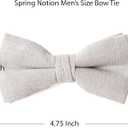 Spring Notion Mens' Linen Blend Suspenders and Bow Tie Set for Groomsmen Wedding (42 Inch, Rust)