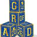 Graduation Decorations 2026 - Pack of 4, Grad Boxes with Letters 2026, Graduation Balloon Boxes, Balloons Boxes with Letters | Grad Party Decorations Class of 2026, Graduation Party Supplies, KatchOn