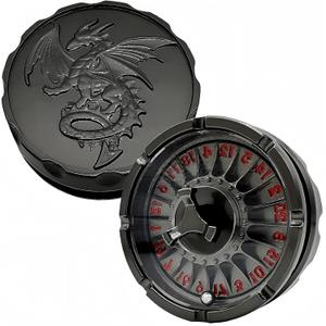 D20 Roulette dice, Unique dice Spinner, Metal D&D Dice Set, Perfect for D&D Dungeons and Dragons, RPG and Pathfinder Role Playing GamesBlack red