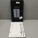 PHOENANCEE Square Wall Shelf, Framed Floating Shelves Set of 2, Decorative Plants Hanging Display Chic for Living Room Bedroom Bathroom Home Office, Solid Wood, L+S, White