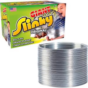 The Original Giant Slinky Walking Spring Toy, Metal Slinky, Party Favors, Fidget Toys, Easter Basket Fillers, Gifts, Presents, Kids Toys for Ages 5 Up by Just Play