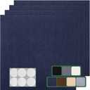 VallisCo Carpet Tile 20 Pack 24 X 24 Self Adhesive Carpet Floor Tiles Anti-Slip Squares Peel and Stick Floor Tile DIY Installation for Bedroom(Blue)