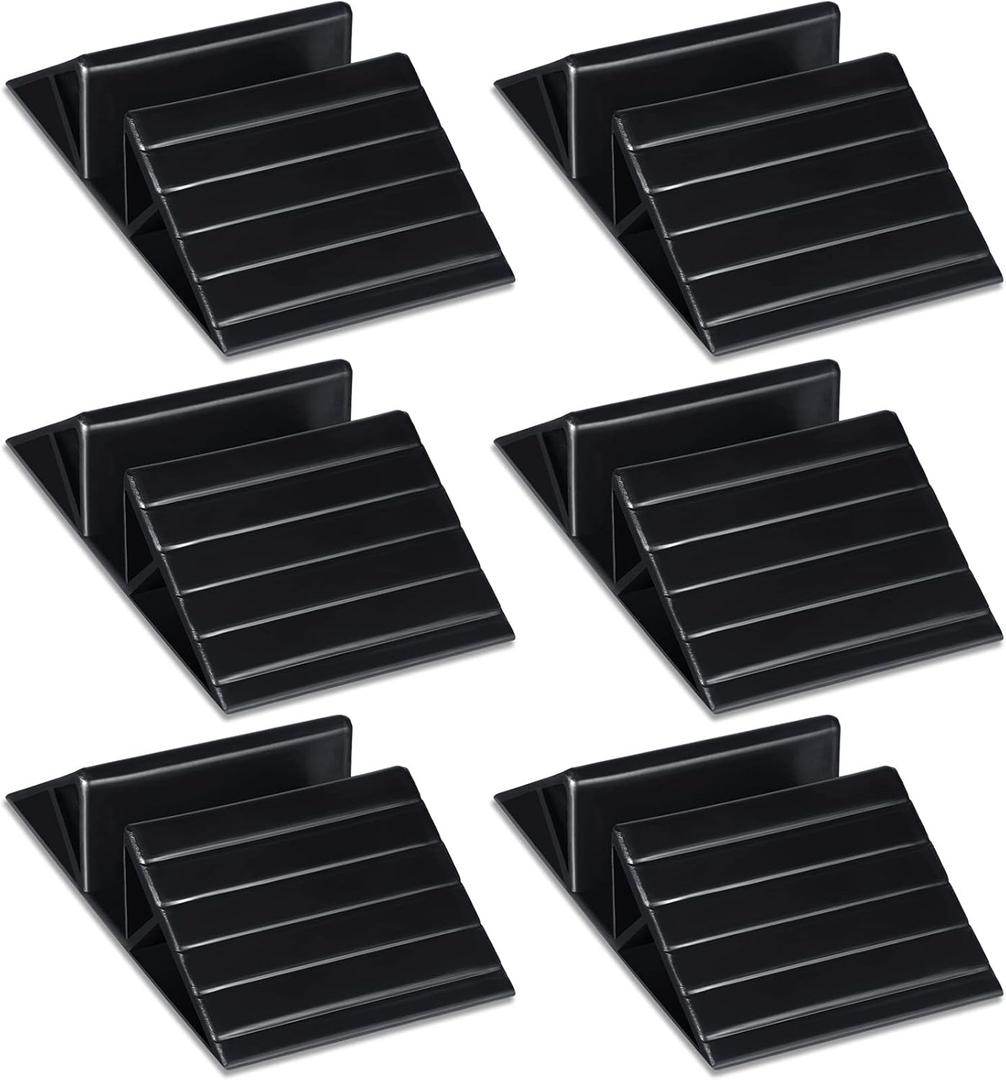 Geelin 6 Pcs Pet Gate Support Feet Freestanding Dog Gates Stabilizer Feet Plastic Triangle Reinforcement Fitting Dog Panel for Configurable Isolation Fence Free Standing Pet Gate Fence, Black