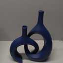 Blue Vase for Dining Table Centerpieces, Farmhouse and Home Decor, Office Partitions, Mantelpiece, Entrance Decoration