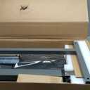 Vaunn Medical Pneumatic Adjustable Overbed Bedside Table with Wheels (Hospital and Home Use) (Black)