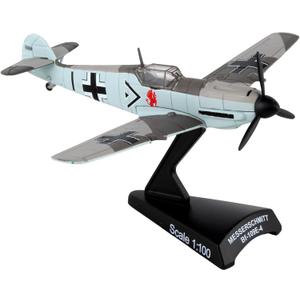 Postage Stamp BF109 Adolf Galland 1/87 Diecast Fighter Jet Model Airplane with Display Stand, Detailed Military Aircraft Model for Collectors