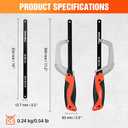 ValueMax Hacksaw, Mini Hack Saw with Extra 1 Piece Bi-Metal 10 Inch Blade, Aluminum Small Metal Saw for Wood, PVC, Iron, Copper, Compact Metal Cutter Tool for Tight Spaces & Small Objects