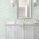 Boho Peel and Stick Wallpaper Green/White Leaf Contact Paper 17.3inx197in Removable Self Adhesive Bedroom Cabinet Wall Decor Vinyl Roll