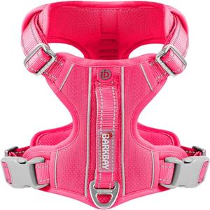BARKBAY Dog Harness No Pull with ID Tag Pocket - Heavy Duty, Reflective, Easy Control for Large Dogs(Pink,S) BARKBAY Dog Harness No Pull with ID Tag Pocket - Heavy Duty, Reflective, Easy Control for Large Dogs(Pink,S)