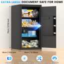27.56"H Steel Safe Box, 6.0 Cuft Home Safes with Fireproof Waterproof Bag, Digital Security Safes with Programmable Keypad Keys, Smart Alert, Mute Mode, Anti-theft Safety Box for Documents Valuables