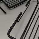 Shower Caddy Hanging, Over Head Shower Caddy Shower Storage Rack Basket with Hooks for Razor and Sponge Rustproof, No Drilling, Accessories for Bathroom and Kitchen, Black2 (Single shelf)