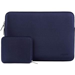 MOSISO Laptop Case 13.3 inch, 13-13.3 inch Laptop Sleeve Bag Compatible with MacBook Air/Pro 13/Pro 14 M5 M4 M3 M2 M1, HP Dell ASUS Lenovo, Neoprene Computer Sleeve Bag with Small Case, Navy Blue