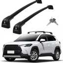 Roof Rack Cross Bars Compatible with Toyota Corolla Cross 2022-2026 (with Flush Side Rails), Adjustable Aluminum Heavy Duty 300 LBS Anti-Theft Lock Cargo Carrier Rooftop Crossbar Accessories for Bike