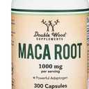 Maca Root Capsules for Women and Men, 300 Count (1,000mg of Black, Red, Yellow Maca Powder per Serving) Grown in Peru (for Energy, Performance, Motivation) by Double Wood