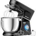 Stand Mixer, 6-Speed 7.5 QT Tilt-head Electric Kitchen Food Mixer 660W with Stainless Steel Bowl, Dough Hook, Beater, Whisk
