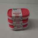 Rubbermaid TakeAlongs Divided Rectangular Food Storage Containers, 3.7 Cup, Tint 3 Packs