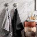 Luxury 4-Piece Quick-Dry Bath Towel Set 27.5X 55 Inches Ultra Soft Microfiber for Bathroom, Bar, Pool, Gym & Travel Elegant Twill Design