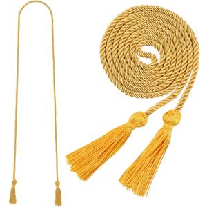 Graduation Honor Cord 68" Grad Braided Honor Cords with Tassel Honor Rope Grad Cords for Graduation Students Bachelor Master Doctoral Gown Grad Decor (Gold)