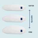 ACCURATEX Pillows Queen Size Set of 2, Hybrid Shredded Memory Foam Pillow[Adjustable Loft], Fluffy Down Alternative Fill Removable Cotton Cover, Firm Supportive Pillow for Side Back Sleepers