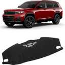 FIILINES Dash Cover for Jeep Grand Cherokee L 2021-2025(Not Fit Jeep Grand Cherokee), Dashboard Mat Cover Sunshade Nonslip Mesh Protector No Glare Black