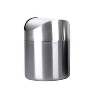 OKT 1.5 Gallon Countertop Silver Trash Can Swing Top Lids Stainless Steel for Bathroom,Office,Kitchen,Desk,Coffee Table