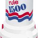 Rule High-Performance 1500GPH, 12 Volt Water Pump for Boats - Bilge Pump, Submersible Pump - Ideal for Marine Accessories, Boating supplies, and Bilge Pumps