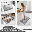 Yimobra Bathroom Rugs Sets 2 Piece, Soft Absorbent Bath Mat and U-Shaped Toilet Rug with Non Slip Backing, Luxury Shaggy Bath Mats for Bathroom, Machine Washable, 24"x17"+24"x20", Light Grey