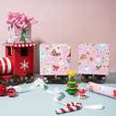 3 x BIOBROWN Christmas Wrapping Paper - 17 Inch X 33 Feet (46.7 sq. ft. ttl.) - Funny Cute Santa Claus Design Perfect for Xmas, Party, Holiday Gift Wrap