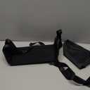 Airplane Foot Hammock, No Collapse Foot Rest for Plane Travel with Extended Adjustment Strap, Portable Desk Foot Hammock with Thickened Foam, Foot Sling Travel Essentials to Relax Your Feet (1 Pc Black)