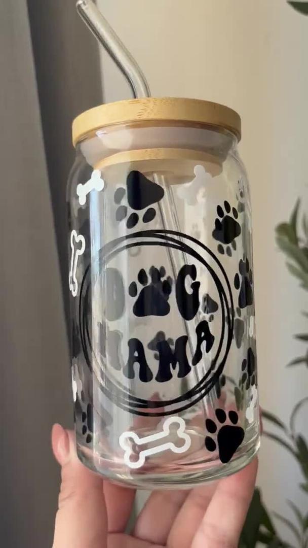 Nifty Dog mama Glass 16oz