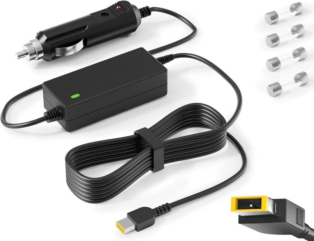 VHBW Replacement for Lenovo Car Charger 90W 65W 45W Compatible with ThinkPad X1 Carbon X1 Yoga T440 T450 T460 T470 T570 Edge E440 E460 E431 Lenovo Essential G700 G710 Power Supply Cord