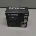 Salt and Pepper Shakers Set with Adjustable Pour Holes by CHEFVANTAGE - Stainless Steel